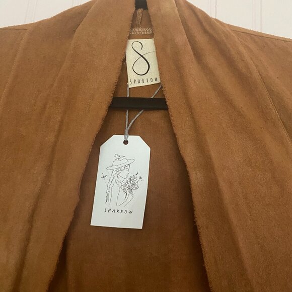 Sparrow Co Spirit Wrap Raw Silk Terracotta One Size - Picture 5 of 5